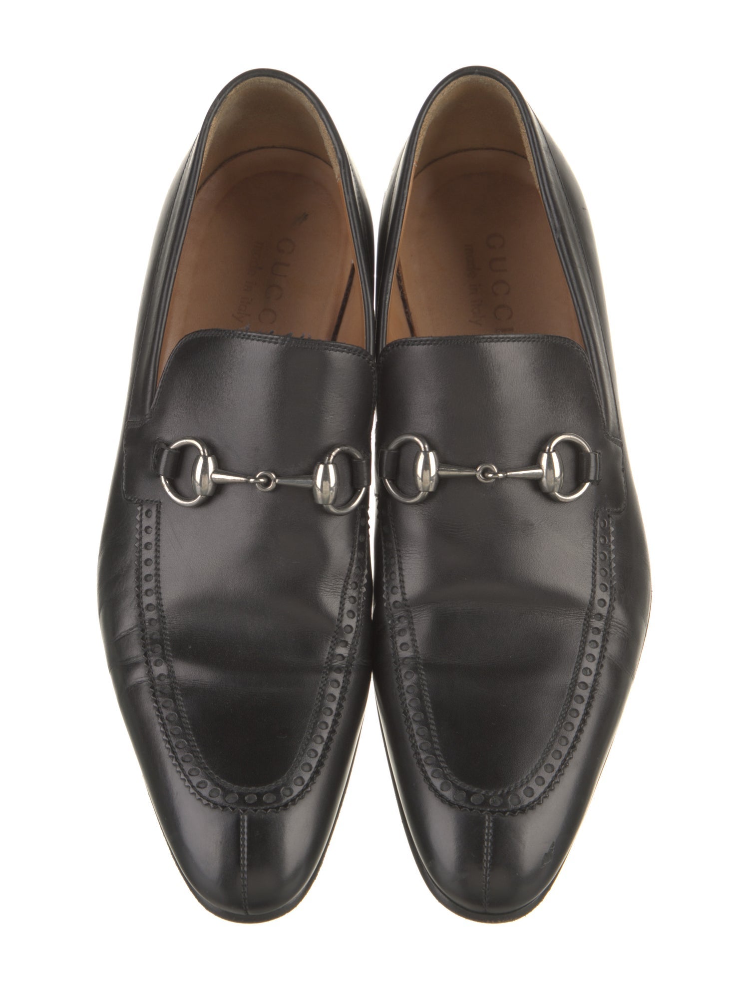 Gucci Horsebit Accent Leather Dress Loafers